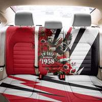 Iraq Revolution Soaring Eagle Back Car Seat Cover Iraqi Flag Red Roses Floral Design