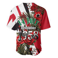 Iraq Revolution Soaring Eagle Baseball Jersey Iraqi Flag Red Roses Floral Design