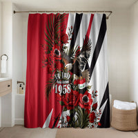 Iraq Revolution Soaring Eagle Bathroom Set Iraqi Flag Red Roses Floral Design
