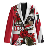 Iraq Revolution Soaring Eagle Blazer Iraqi Flag Red Roses Floral Design