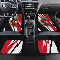 Iraq Revolution Soaring Eagle Car Mats Iraqi Flag Red Roses Floral Design