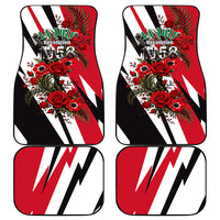 Iraq Revolution Soaring Eagle Car Mats Iraqi Flag Red Roses Floral Design