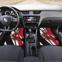Iraq Revolution Soaring Eagle Car Mats Iraqi Flag Red Roses Floral Design