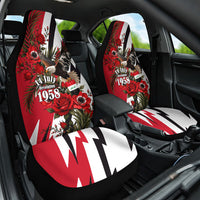 Iraq Revolution Soaring Eagle Car Seat Cover Iraqi Flag Red Roses Floral Design