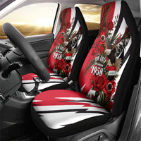 Iraq Revolution Soaring Eagle Car Seat Cover Iraqi Flag Red Roses Floral Design