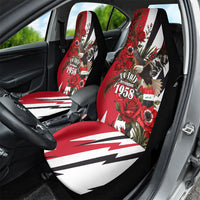 Iraq Revolution Soaring Eagle Car Seat Cover Iraqi Flag Red Roses Floral Design