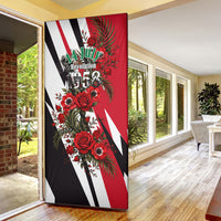 Iraq Revolution Soaring Eagle Door Cover Iraqi Flag Red Roses Floral Design