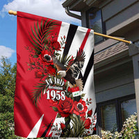Iraq Revolution Soaring Eagle Garden Flag Iraqi Flag Red Roses Floral Design
