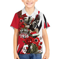 Iraq Revolution Soaring Eagle Hawaiian Shirt Iraqi Flag Red Roses Floral Design