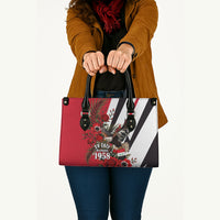 Iraq Revolution Soaring Eagle Leather Bag Iraqi Flag Red Roses Floral Design