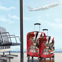 Iraq Revolution Soaring Eagle Luggage Cover Iraqi Flag Red Roses Floral Design