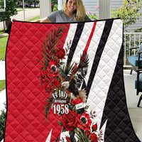 Iraq Revolution Soaring Eagle Quilt Iraqi Flag Red Roses Floral Design