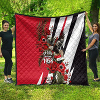 Iraq Revolution Soaring Eagle Quilt Iraqi Flag Red Roses Floral Design