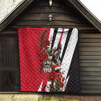 Iraq Revolution Soaring Eagle Quilt Iraqi Flag Red Roses Floral Design