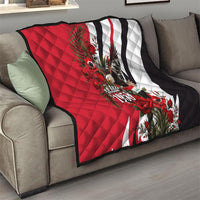 Iraq Revolution Soaring Eagle Quilt Iraqi Flag Red Roses Floral Design