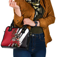 Iraq Revolution Soaring Eagle Shoulder Handbag Iraqi Flag Red Roses Floral Design