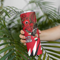 Iraq Revolution Soaring Eagle Skinny Tumbler Iraqi Flag Red Roses Floral Design