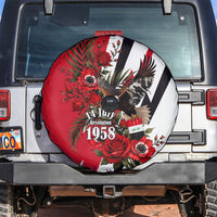 Iraq Revolution Soaring Eagle Spare Tire Cover Iraqi Flag Red Roses Floral Design