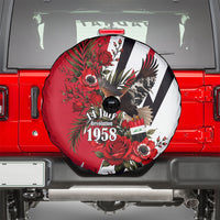 Iraq Revolution Soaring Eagle Spare Tire Cover Iraqi Flag Red Roses Floral Design