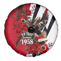Iraq Revolution Soaring Eagle Spare Tire Cover Iraqi Flag Red Roses Floral Design