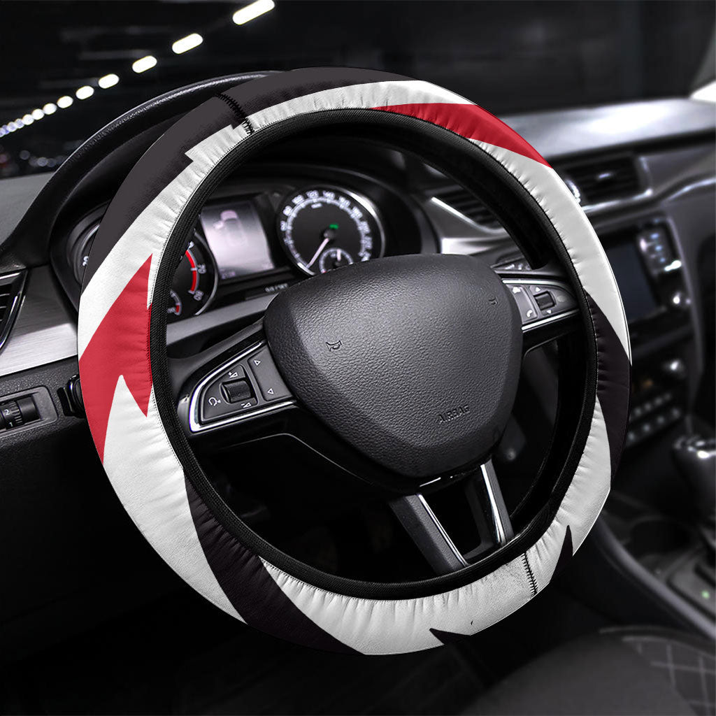 Iraq Revolution Soaring Eagle Steering Wheel Cover Iraqi Flag Red Roses Floral Design