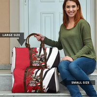 Iraq Revolution Soaring Eagle Travel Bag Iraqi Flag Red Roses Floral Design
