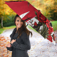 Iraq Revolution Soaring Eagle Umbrella Iraqi Flag Red Roses Floral Design