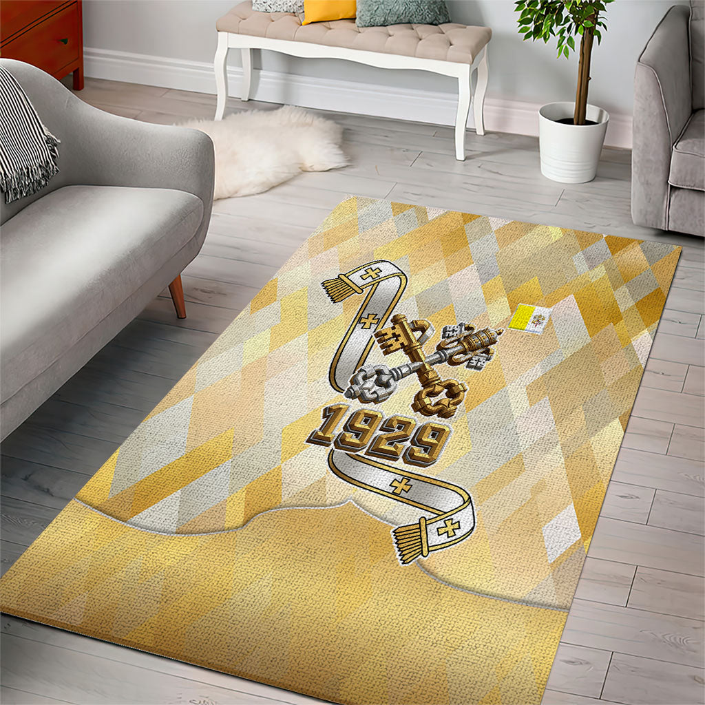 Vatican City Area Rug Catholic Heritage St Peters Square - Coat Of Arms 1929