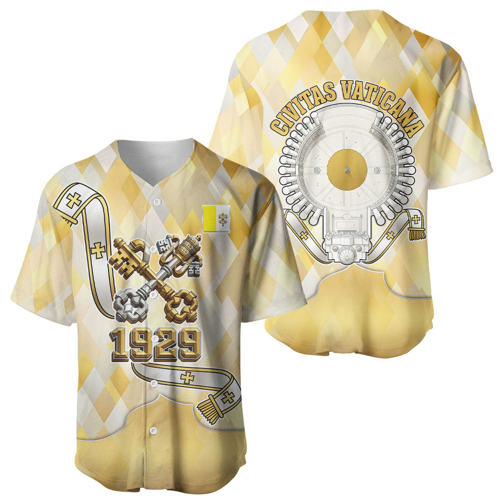 Vatican City Baseball Jersey Catholic Heritage St Peters Square - Coat Of Arms 1929