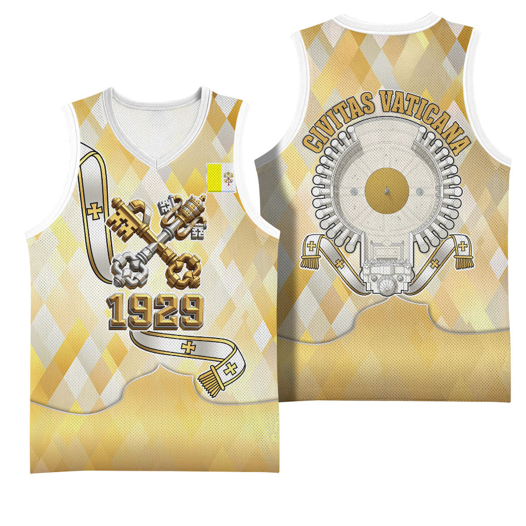 Vatican City Basketball Jersey Catholic Heritage St Peters Square - Coat Of Arms 1929