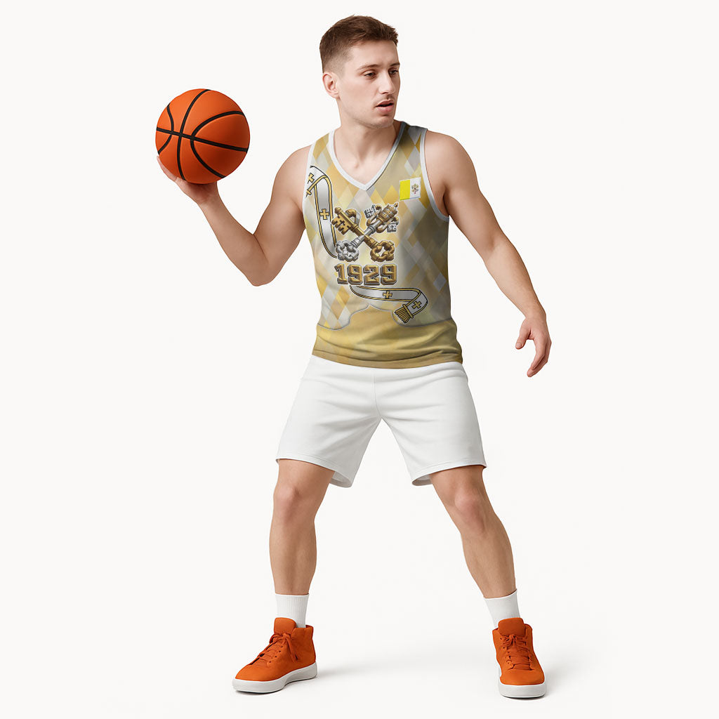 Vatican City Basketball Jersey Catholic Heritage St Peters Square - Coat Of Arms 1929