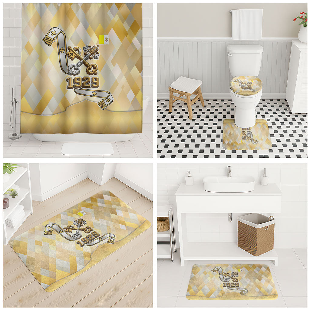 Vatican City Bathroom Set Catholic Heritage St Peters Square - Coat Of Arms 1929