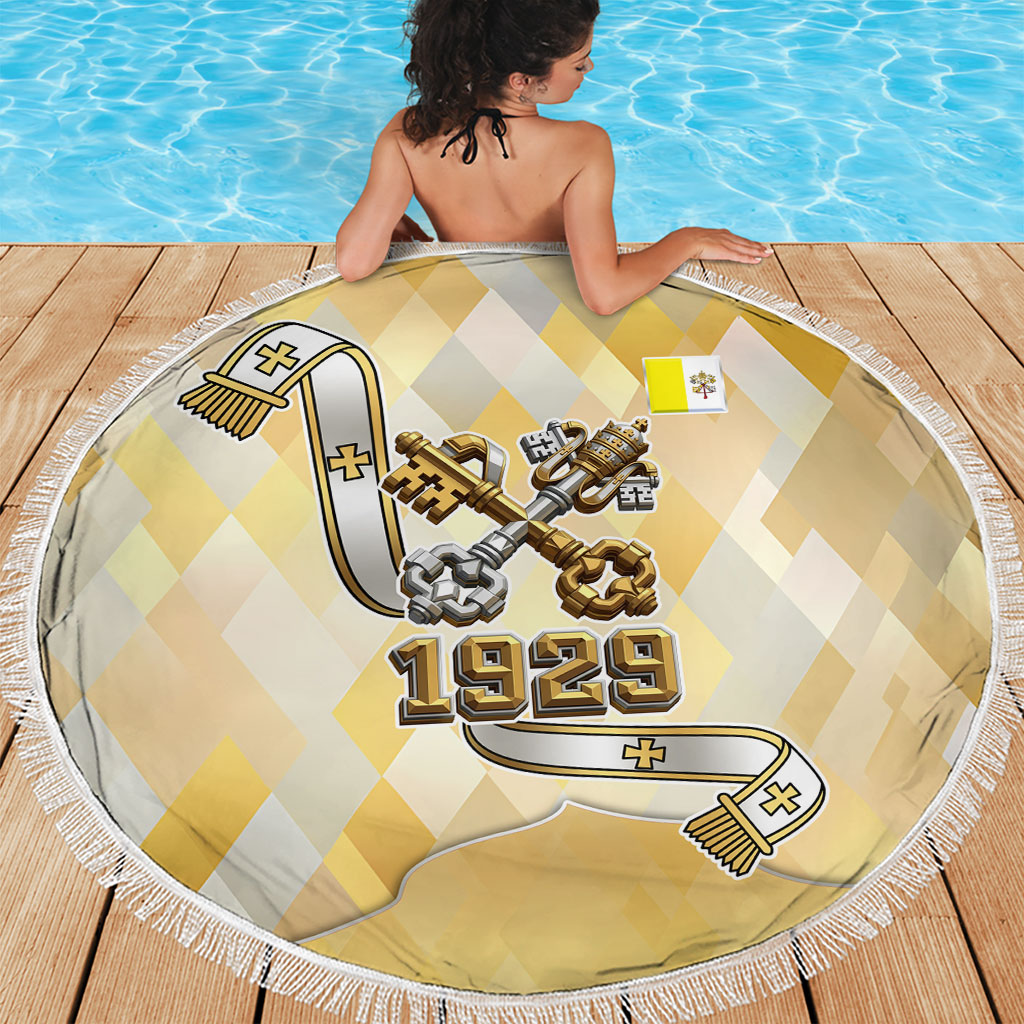 Vatican City Beach Blanket Catholic Heritage St Peters Square - Coat Of Arms 1929