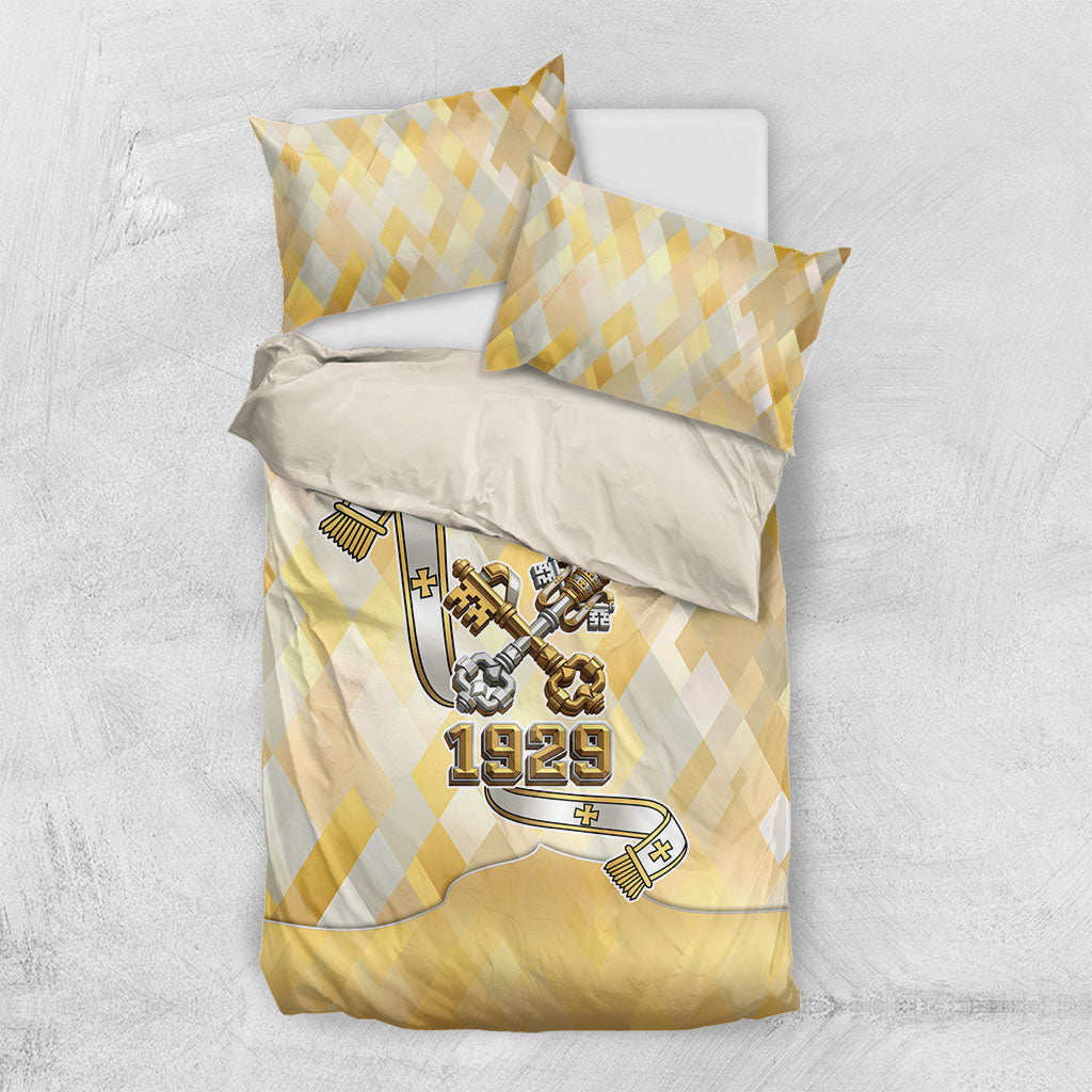 Vatican City Bedding Set Catholic Heritage St Peters Square - Coat Of Arms 1929