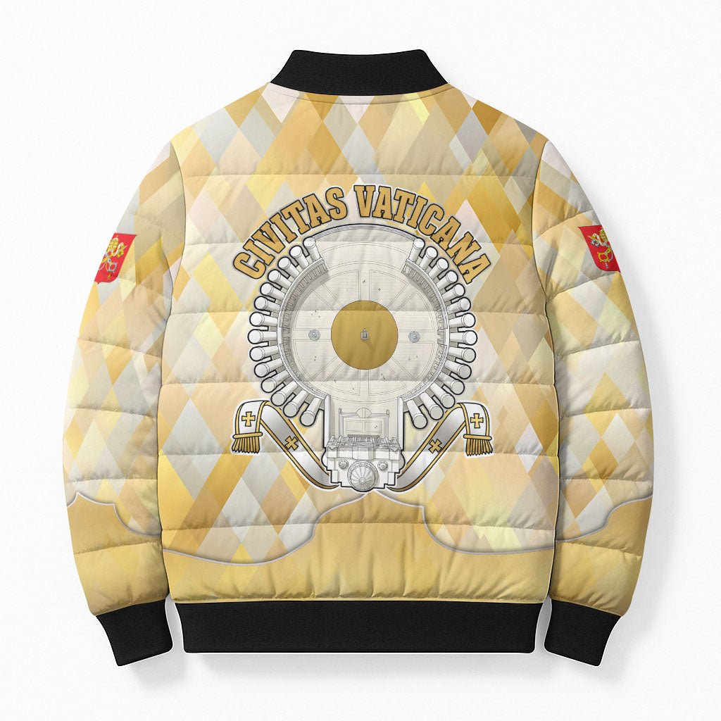 Vatican City Bomber Puffer Jacket Catholic Heritage St Peters Square - Coat Of Arms 1929