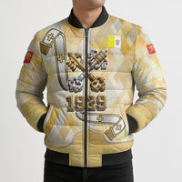 Vatican City Bomber Puffer Jacket Catholic Heritage St Peters Square - Coat Of Arms 1929