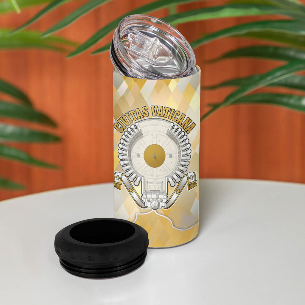 Vatican City 4 in 1 Can Cooler Tumbler Catholic Heritage St Peters Square - Coat Of Arms 1929