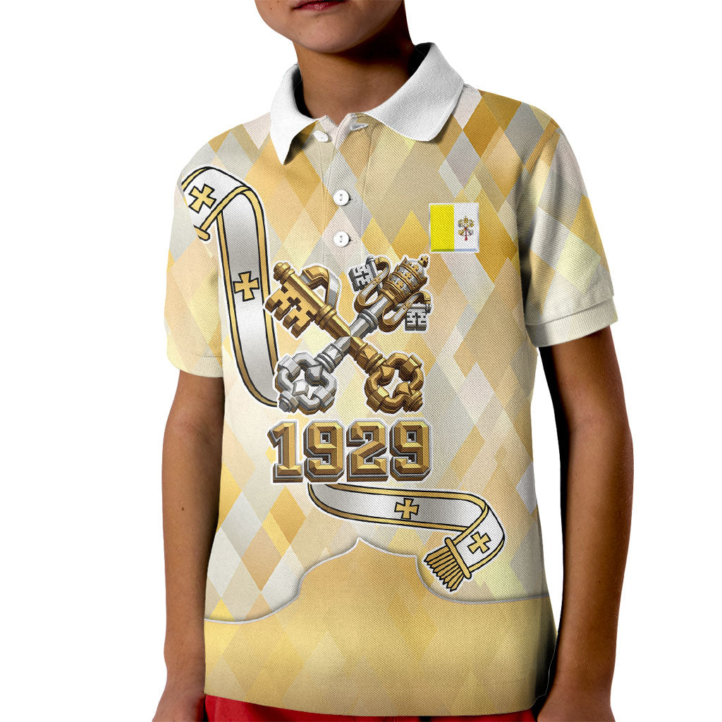 Vatican City Kid Polo Shirt Catholic Heritage St Peters Square - Coat Of Arms 1929