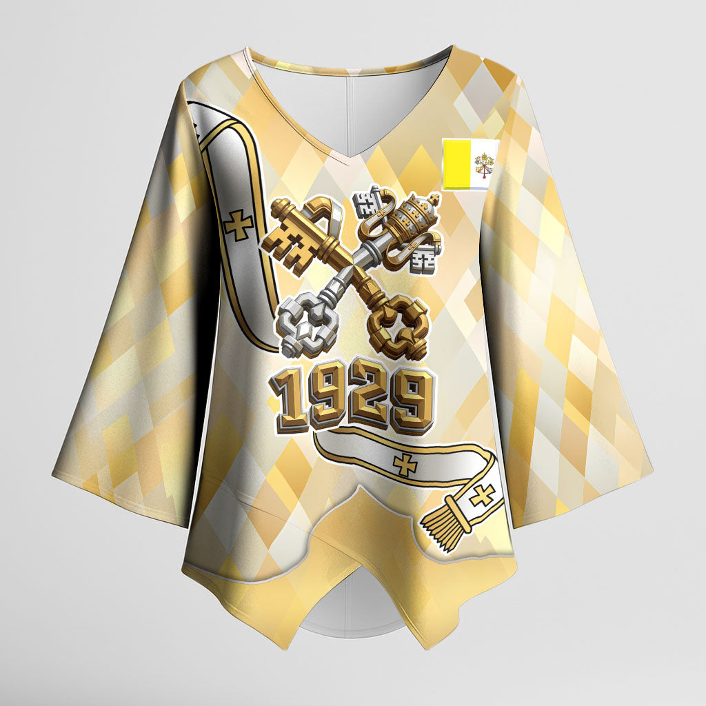 Vatican City Kimono Sleeve Blouse Catholic Heritage St Peters Square - Coat Of Arms 1929