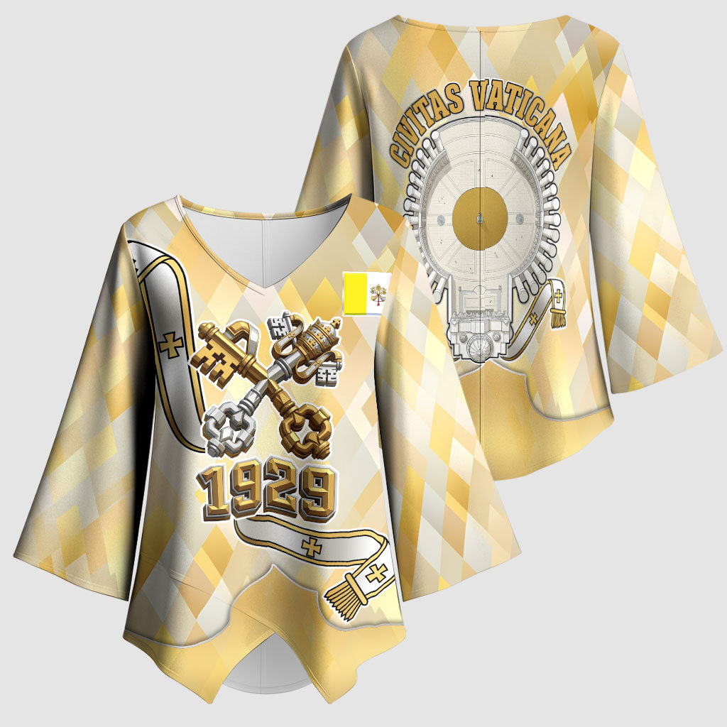 Vatican City Kimono Sleeve Blouse Catholic Heritage St Peters Square - Coat Of Arms 1929