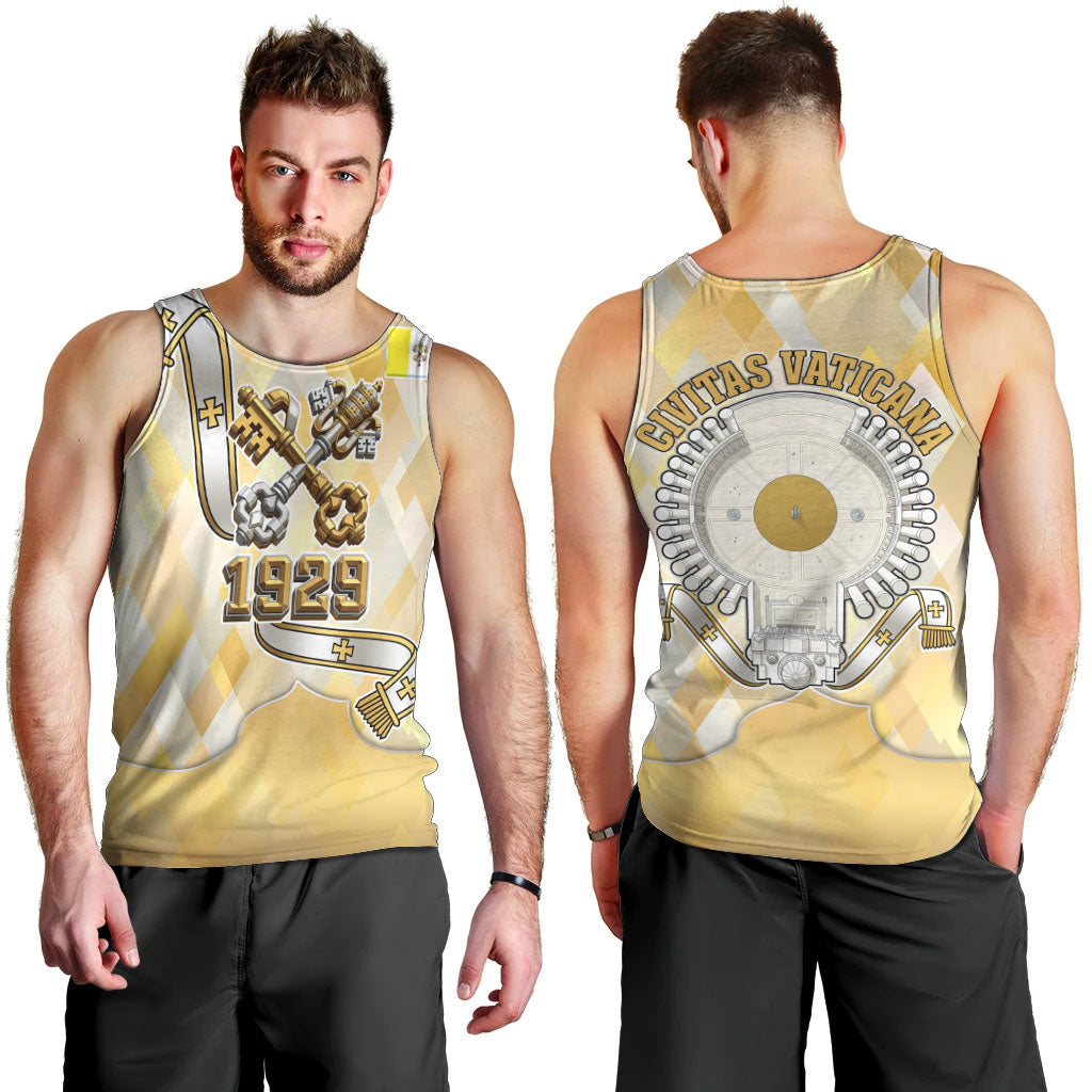 Vatican City Men Tank Top Catholic Heritage St Peters Square - Coat Of Arms 1929