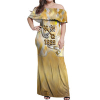Vatican City Off Shoulder Maxi Dress Catholic Heritage St Peters Square - Coat Of Arms 1929