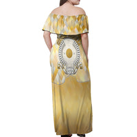 Vatican City Off Shoulder Maxi Dress Catholic Heritage St Peters Square - Coat Of Arms 1929