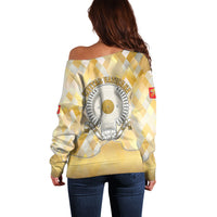 Vatican City Off Shoulder Sweater Catholic Heritage St Peters Square - Coat Of Arms 1929