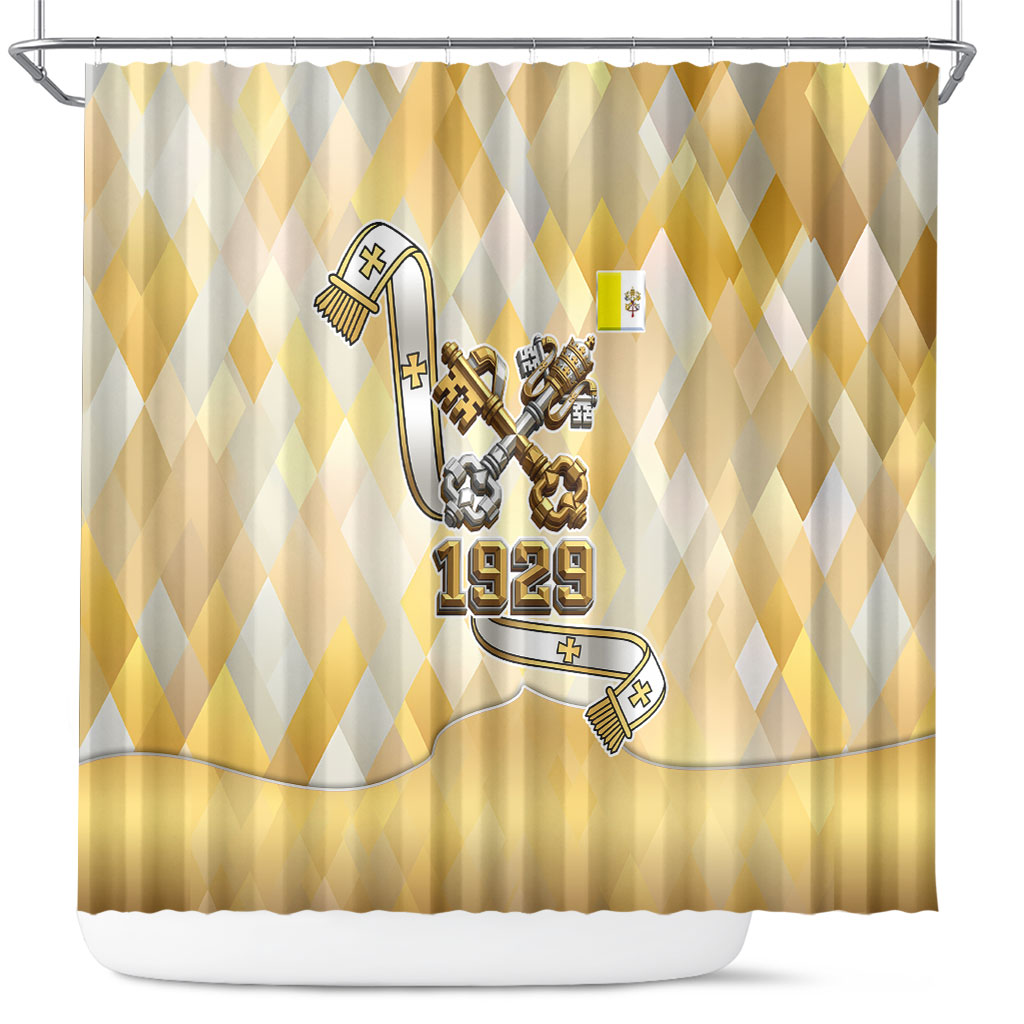 Vatican City Shower Curtain Catholic Heritage St Peters Square - Coat Of Arms 1929