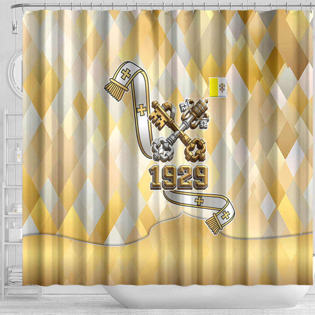 Vatican City Shower Curtain Catholic Heritage St Peters Square - Coat Of Arms 1929