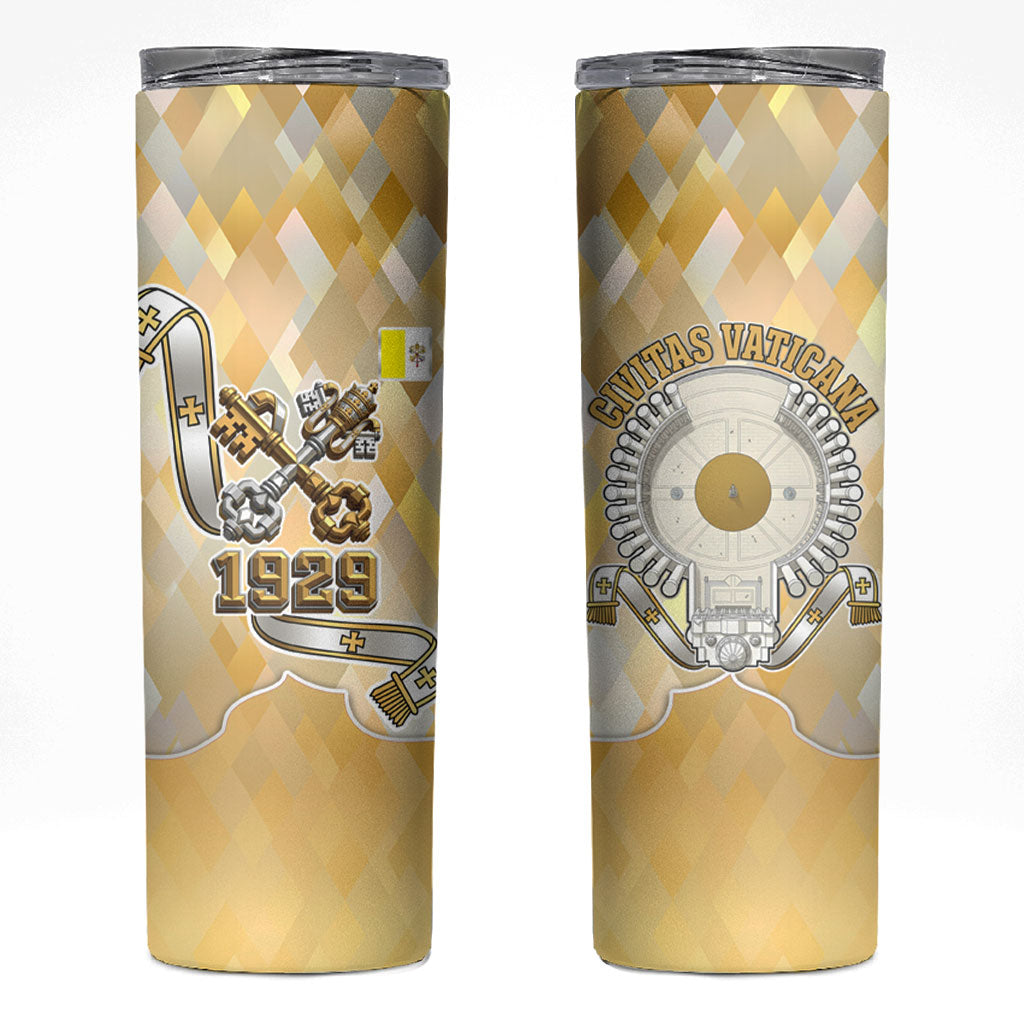 Vatican City Skinny Tumbler Catholic Heritage St Peters Square - Coat Of Arms 1929