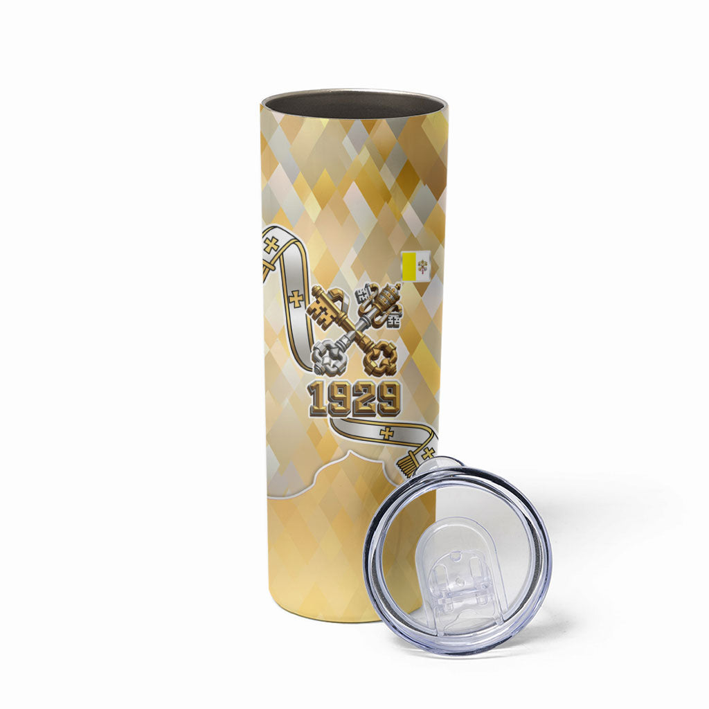 Vatican City Skinny Tumbler Catholic Heritage St Peters Square - Coat Of Arms 1929