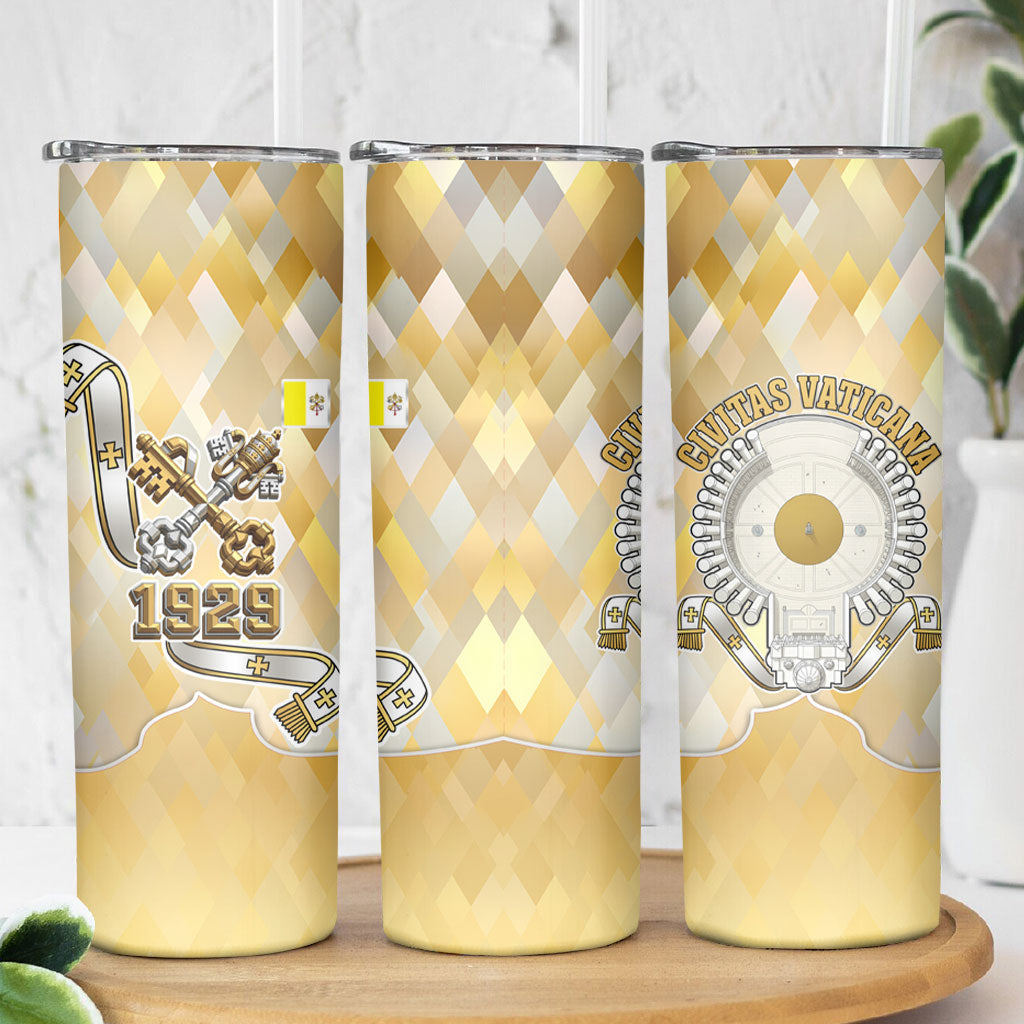 Vatican City Skinny Tumbler Catholic Heritage St Peters Square - Coat Of Arms 1929