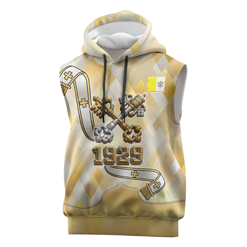 Vatican City Sleeveless Hoodie Catholic Heritage St Peters Square - Coat Of Arms 1929